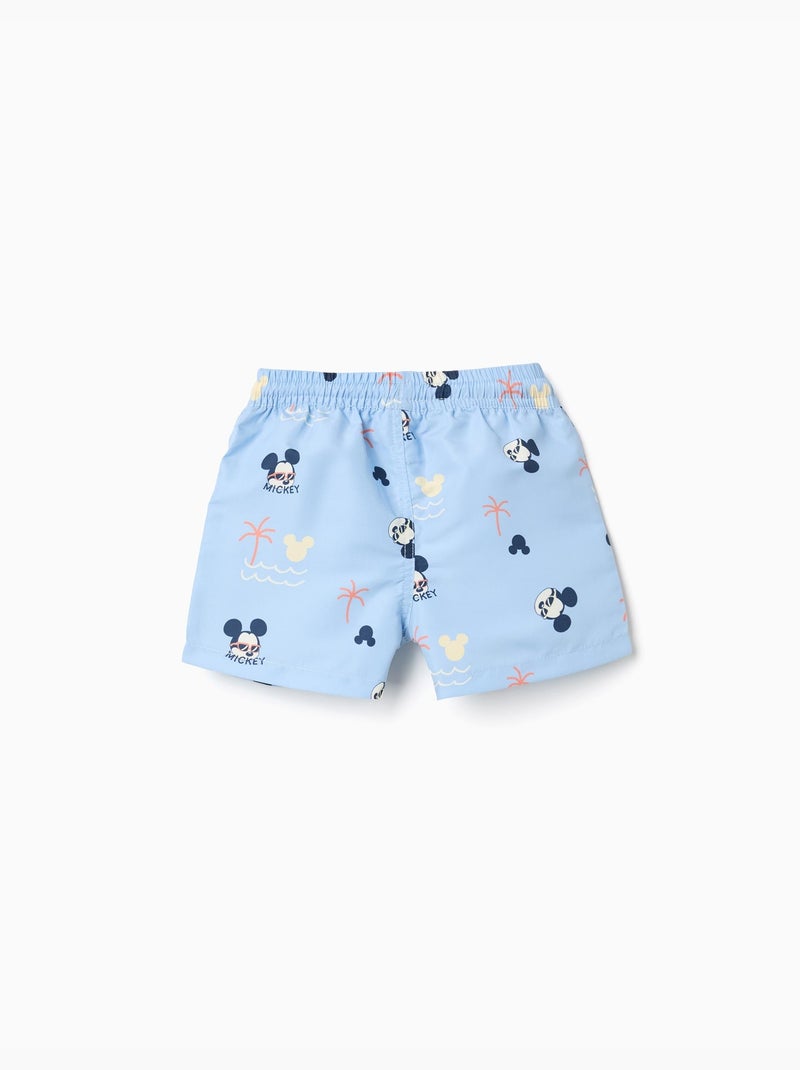 Short de bain avec motif Mickey et cordon de serrage Bleu clair - Kiabi