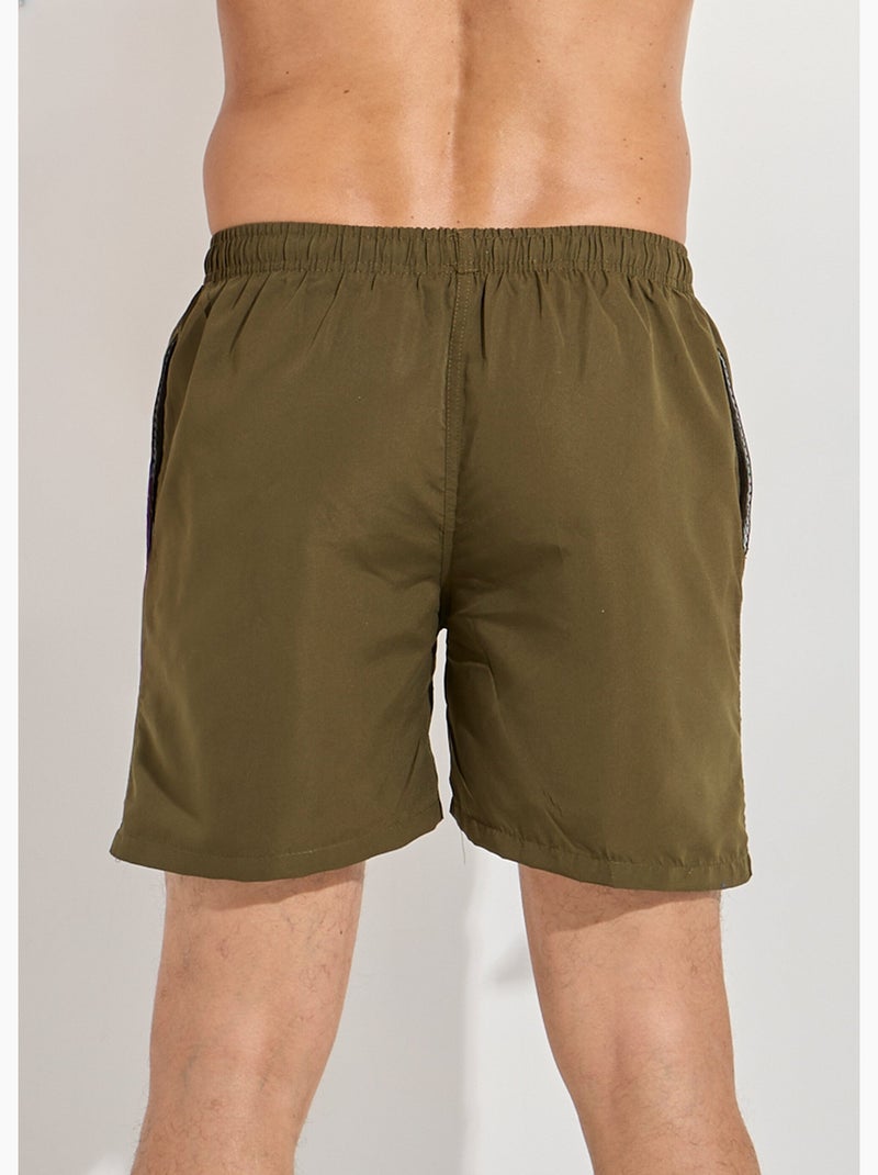 Short de bain avec motif réactif à l'eau - afibel Kaki - Kiabi