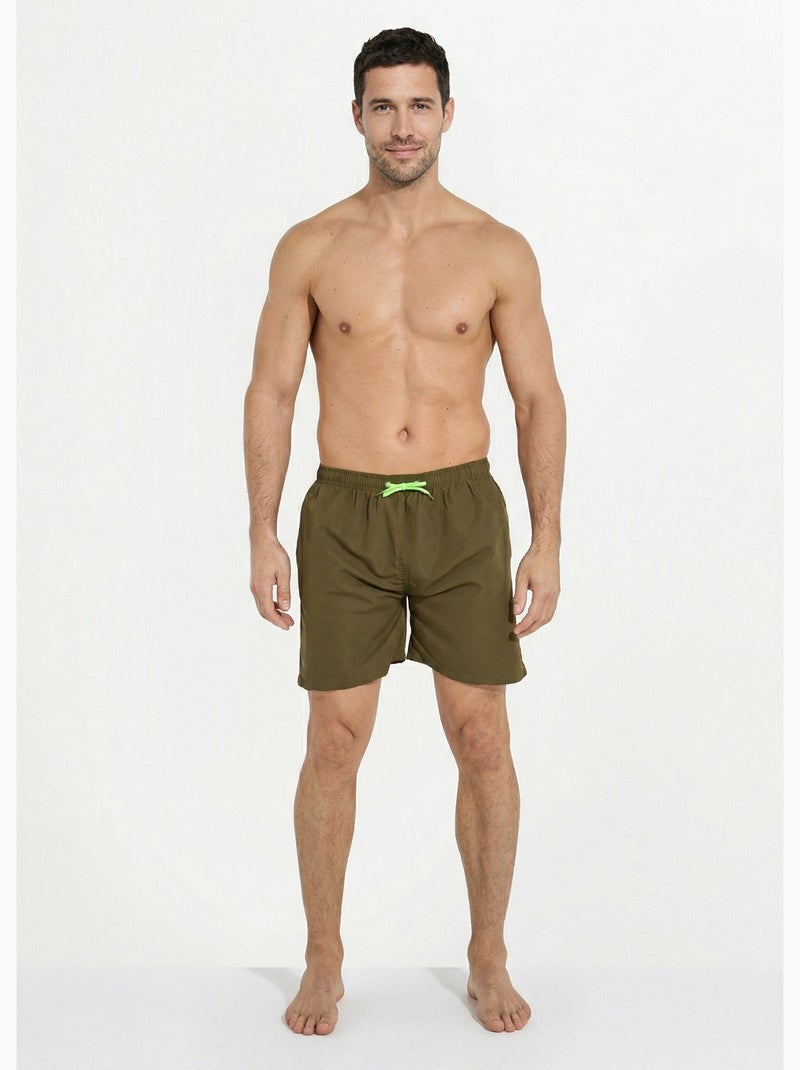 Short de bain avec motif réactif à l'eau - afibel Kaki - Kiabi