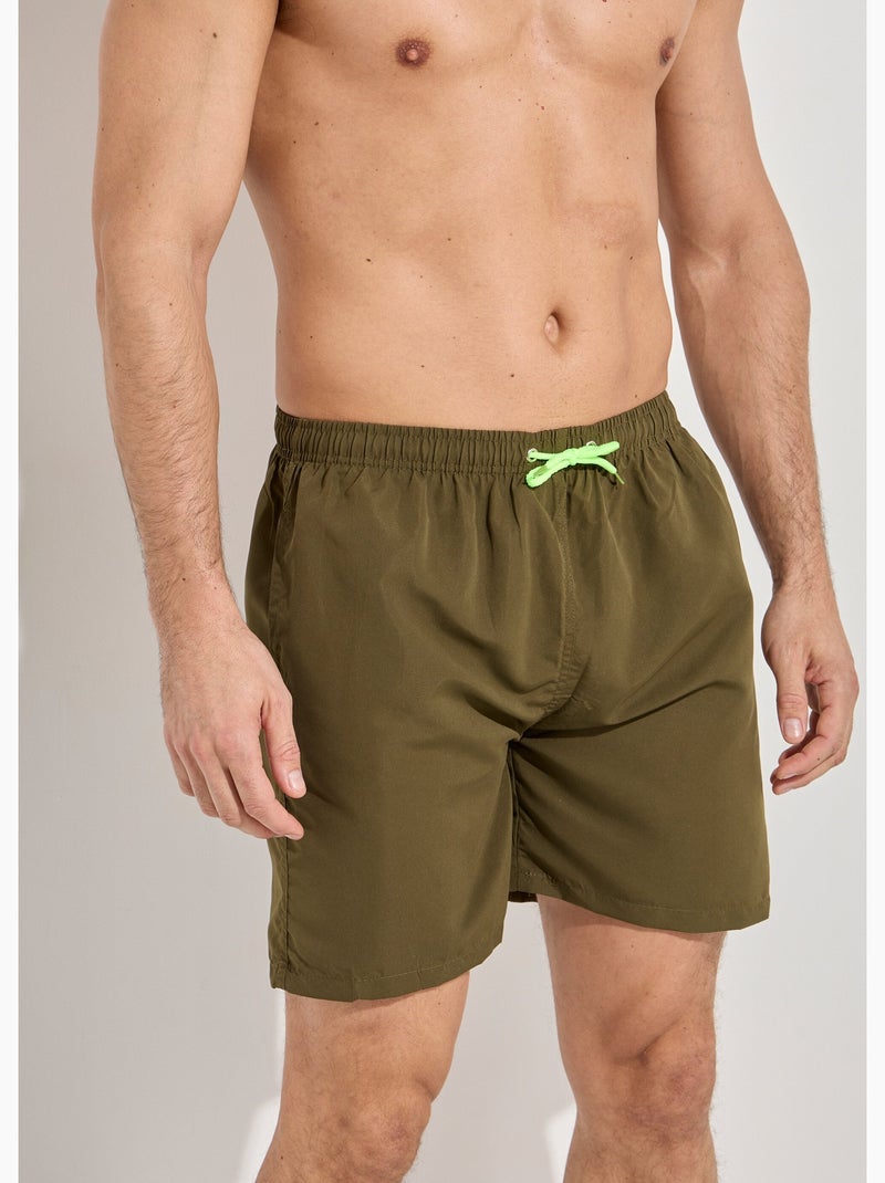 Short de bain avec motif réactif à l'eau - afibel Kaki - Kiabi