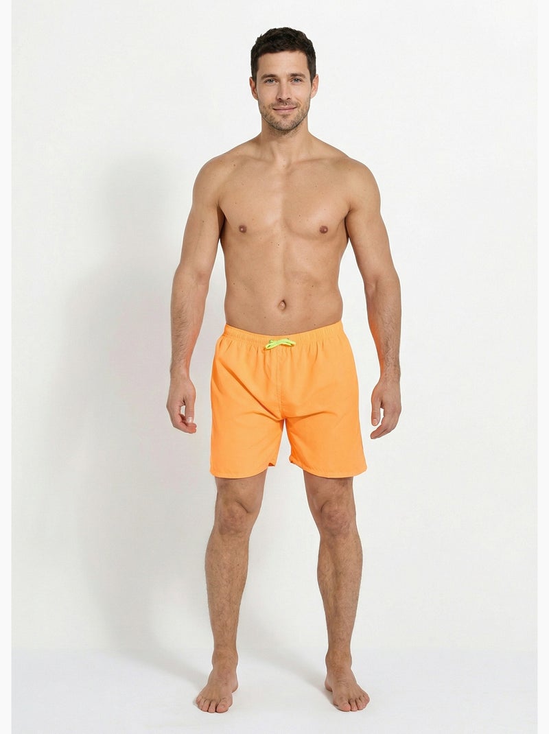 Short de bain avec motif réactif à l'eau - afibel Orange - Kiabi