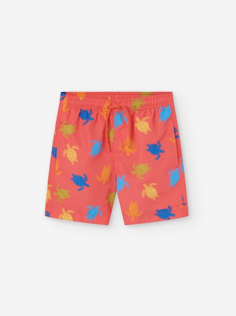 Short de Bain avec Motif Rose - Kiabi