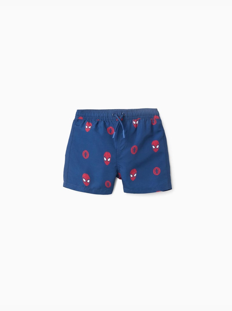 Short de bain avec motif Spider-Man et cordon de serrage Bleu foncé - Kiabi