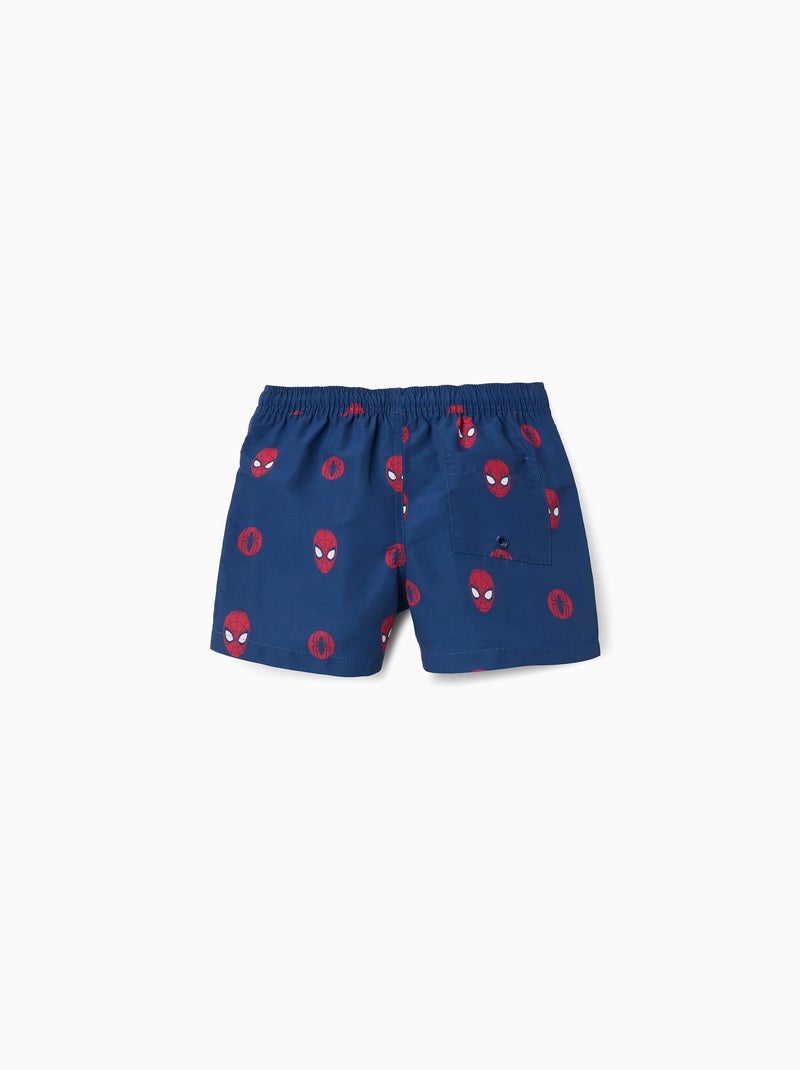 Short de bain avec motif Spider-Man et cordon de serrage Bleu foncé - Kiabi
