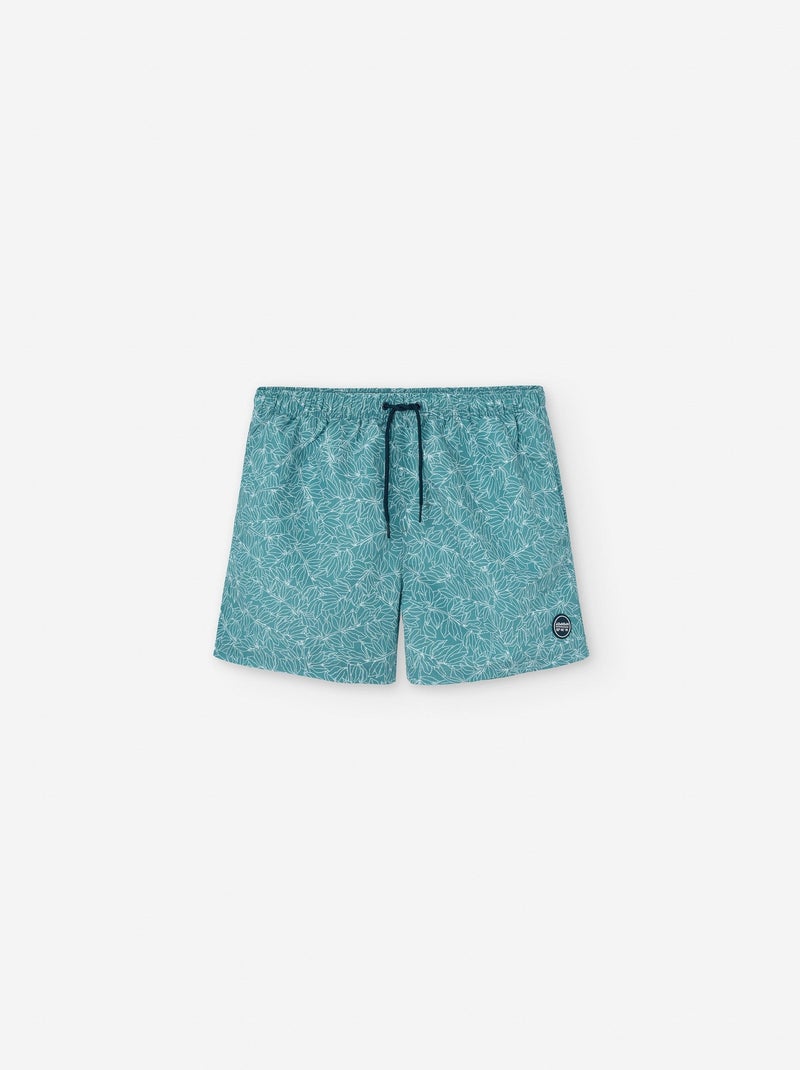 Short de Bain avec Motif Vert clair - Kiabi