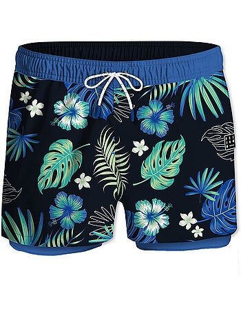 Short de bain avec moulant long dessous Fluo Freegun