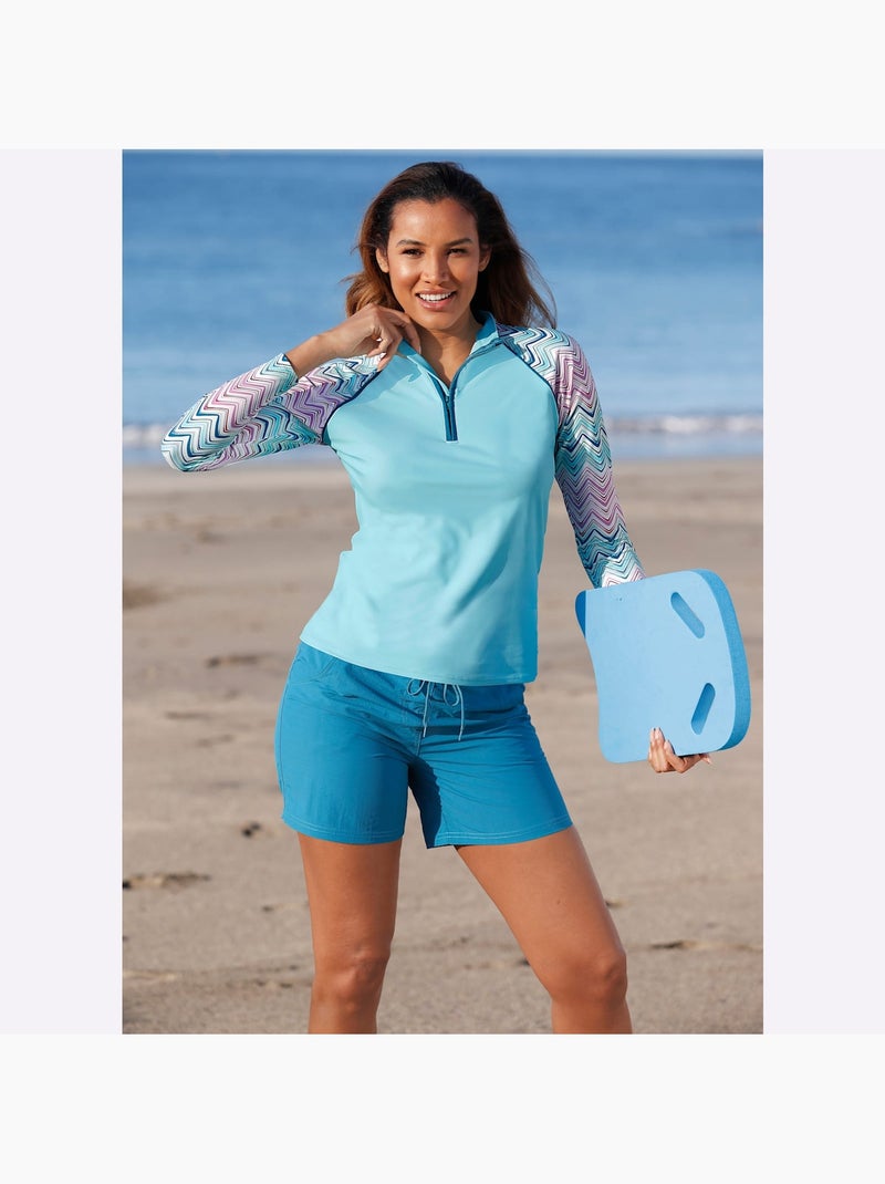Short de bain avec poches - taille standard - witt Bleu topaze - Kiabi
