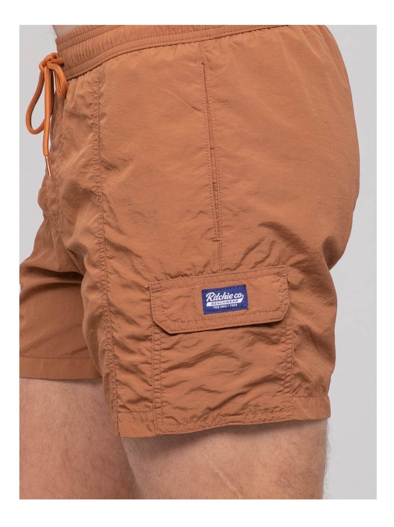Short de bain battle GADOT Marron - Kiabi