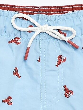 Short de bain brodé