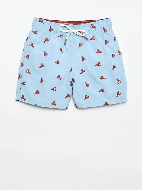 Short de bain brodé - Kiabi
