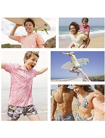 Short de bain court enfant avec doublure Ecoo Freegun