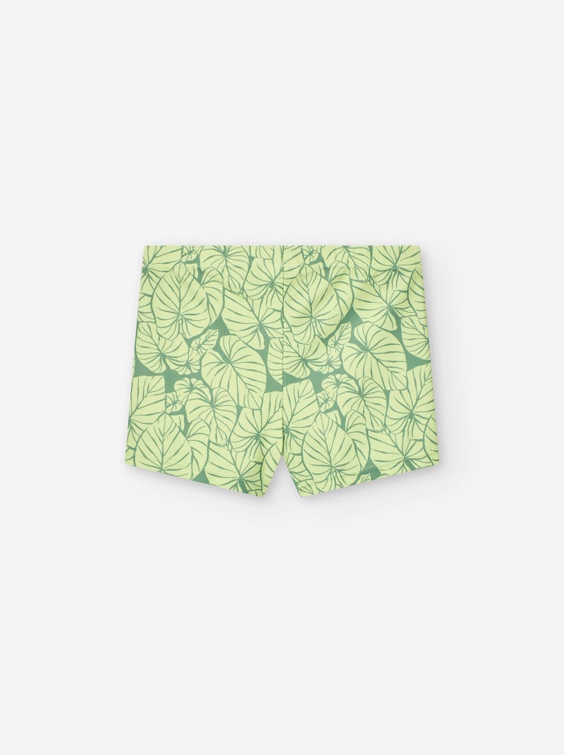 Short de Bain en Lycra Motif Vert clair - Kiabi