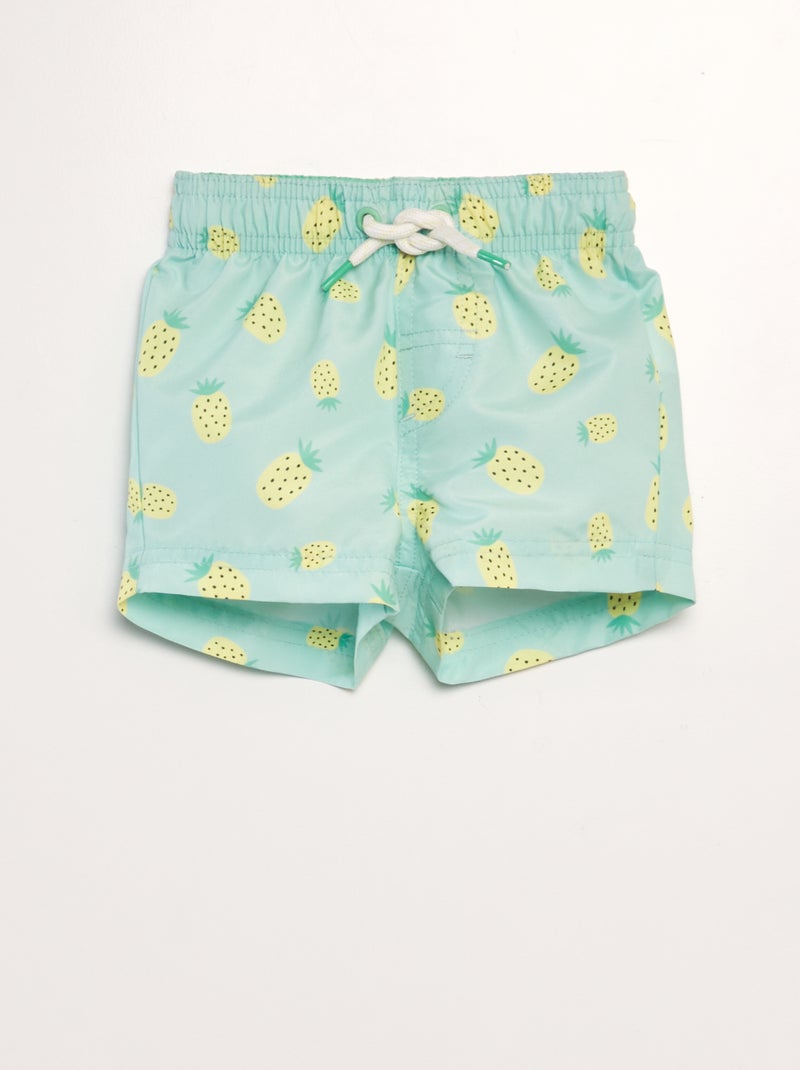 Short de bain fantaisie Vert - Kiabi