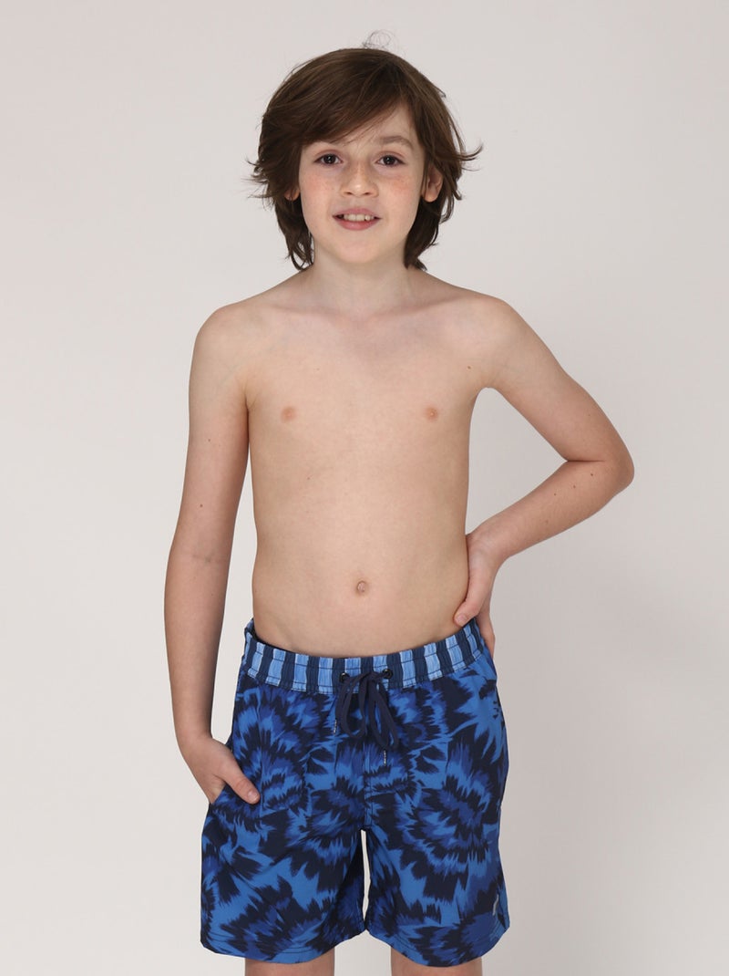 Short de bain garcon Bem estar UV Line Bleu marine - Kiabi
