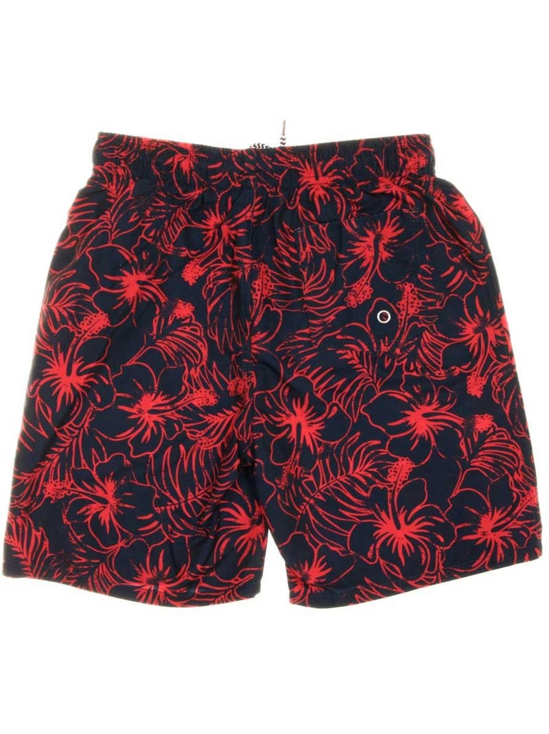 Short de bain garçon sun project Noir Rouge - Kiabi