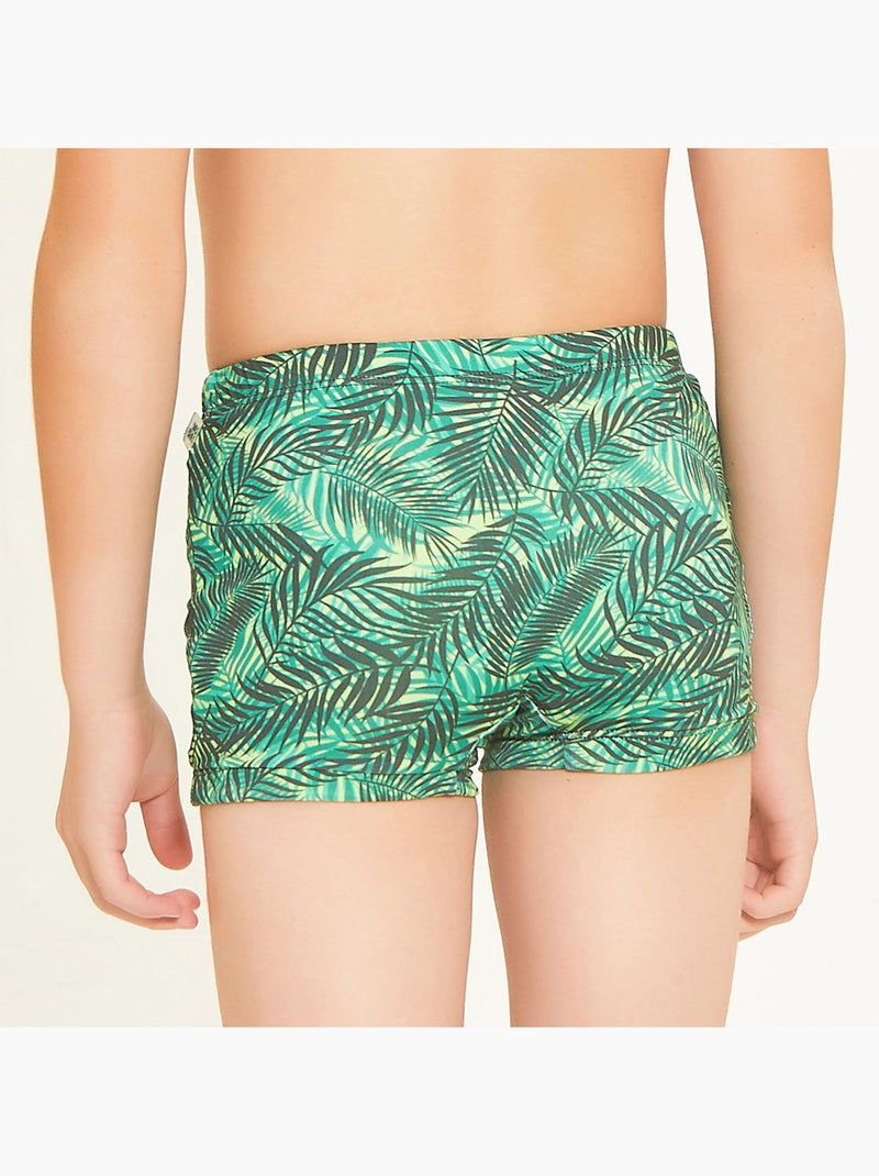 Short de bain garcon  UV Line Vert - Kiabi