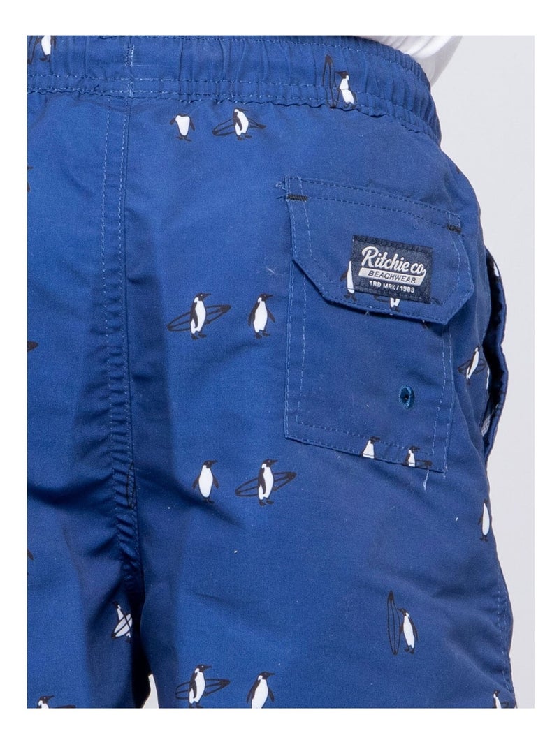 Short de bain GILSON garçon Bleu marine - Kiabi