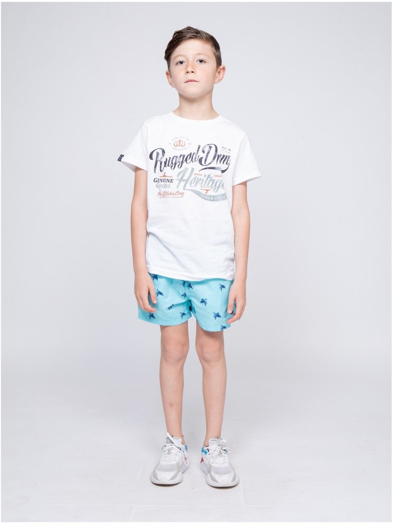 Short de bain GORKA garçon Bleu ciel - Kiabi