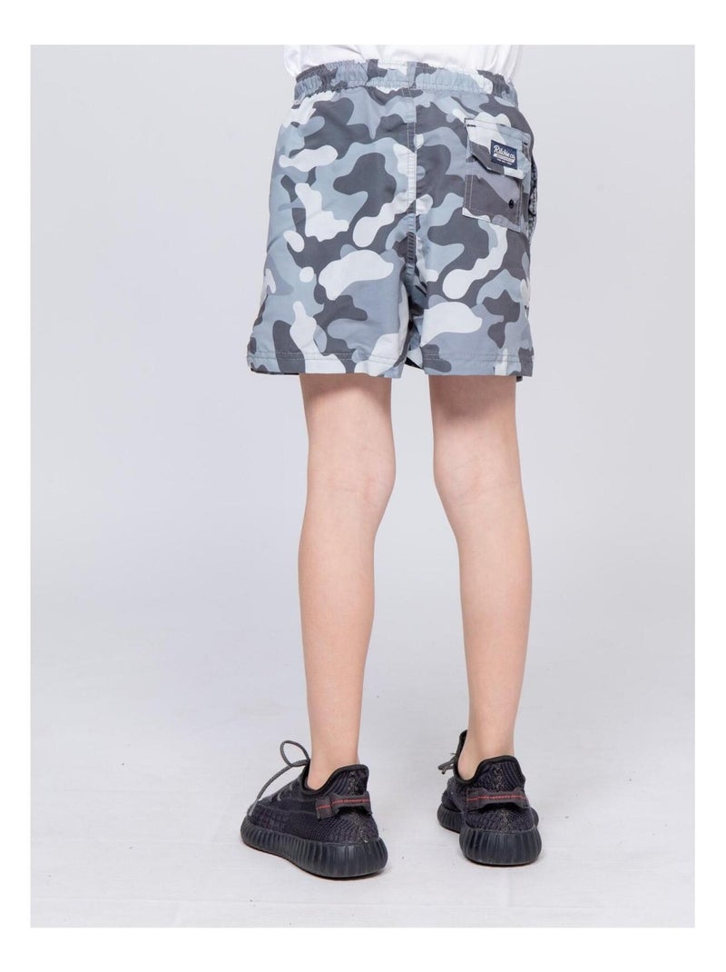 Short de bain GUSTAVO garçon Gris - Kiabi