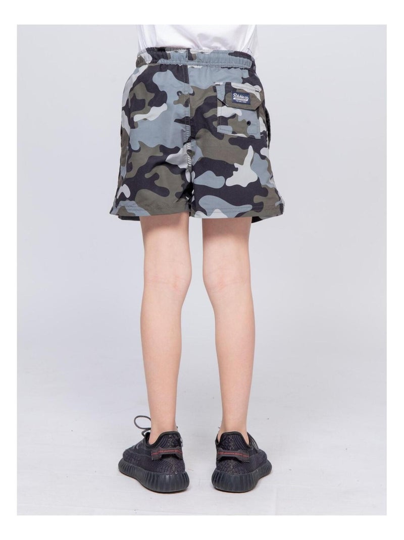 Short de bain GUSTAVO garçon Kaki - Kiabi