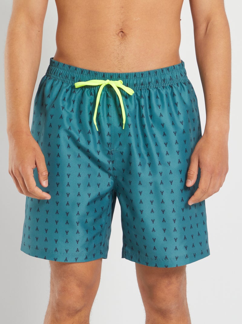 Short de bain 'homard' vert - Kiabi