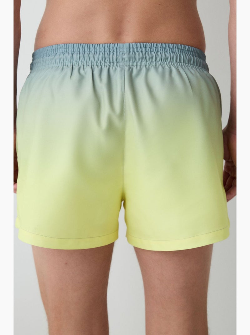 Short de bain homme à rayures dégradées penti Bleu Jaune - Kiabi