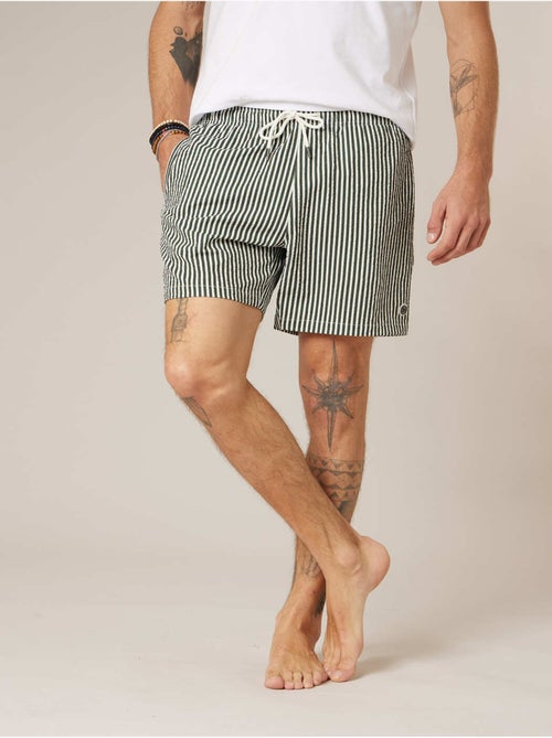 Short de bain homme à rayures effet gaufré 'deeluxe' - Kiabi Short de bain homme à rayures effet gaufré 'deeluxe' - Kiabi