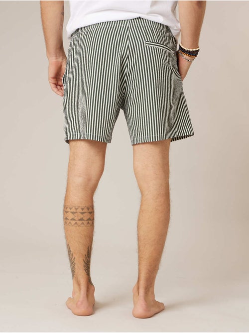 Short de bain homme à rayures effet gaufré 'deeluxe' - Kiabi Short de bain homme à rayures effet gaufré 'deeluxe' - Kiabi