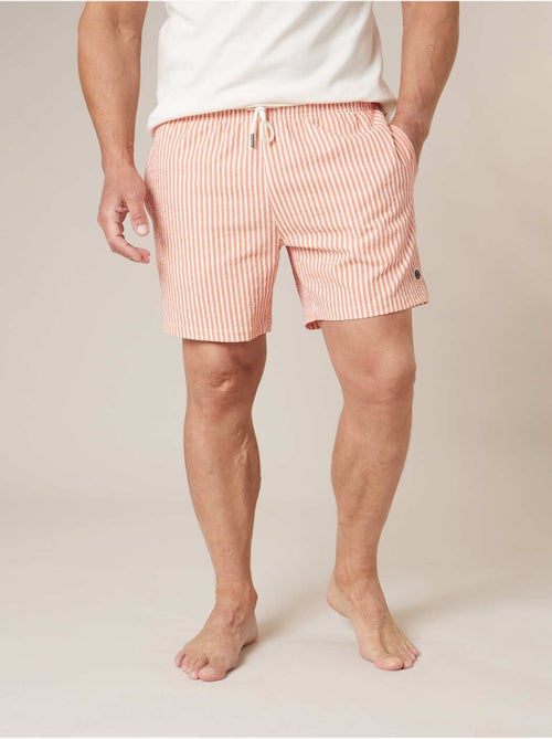 Short de bain homme à rayures effet gaufré 'Deeluxe' - Kiabi