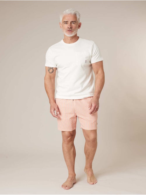 Short de bain homme à rayures effet gaufré 'Deeluxe' - Kiabi