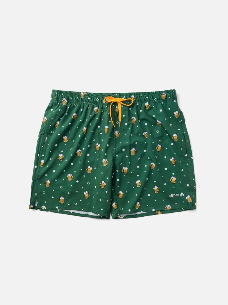 Short de bain Homme Dedoles Bulles de Bière Vert - Kiabi