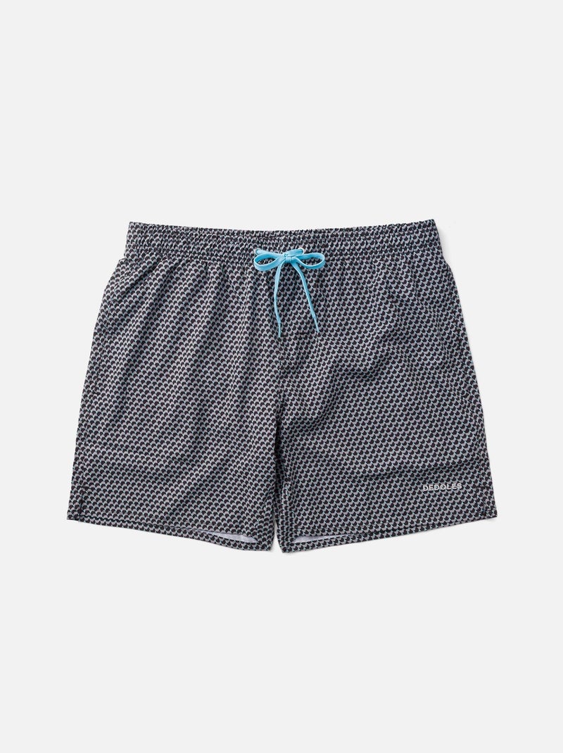 Short de bain Homme Dedoles Géométrie Grise Gris Blanc - Kiabi