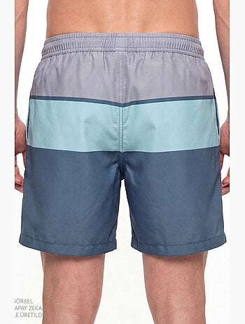 Short de bain homme mindful colour block à rayures penti