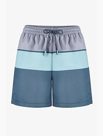 Short de bain homme mindful colour block à rayures penti