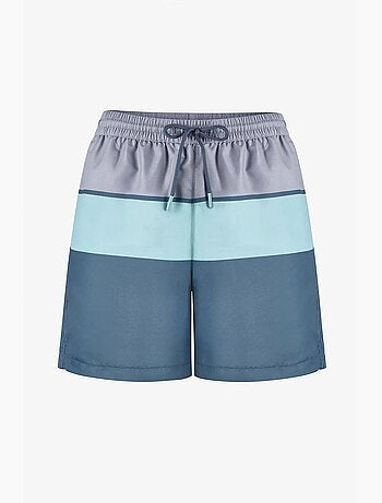 Short de bain homme mindful colour block à rayures penti