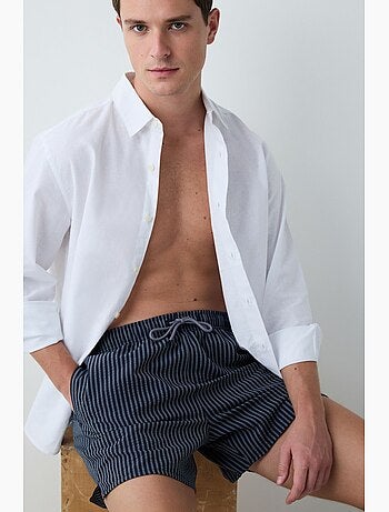 Short de bain homme rayé penti