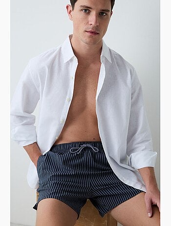 Short de bain homme rayé penti