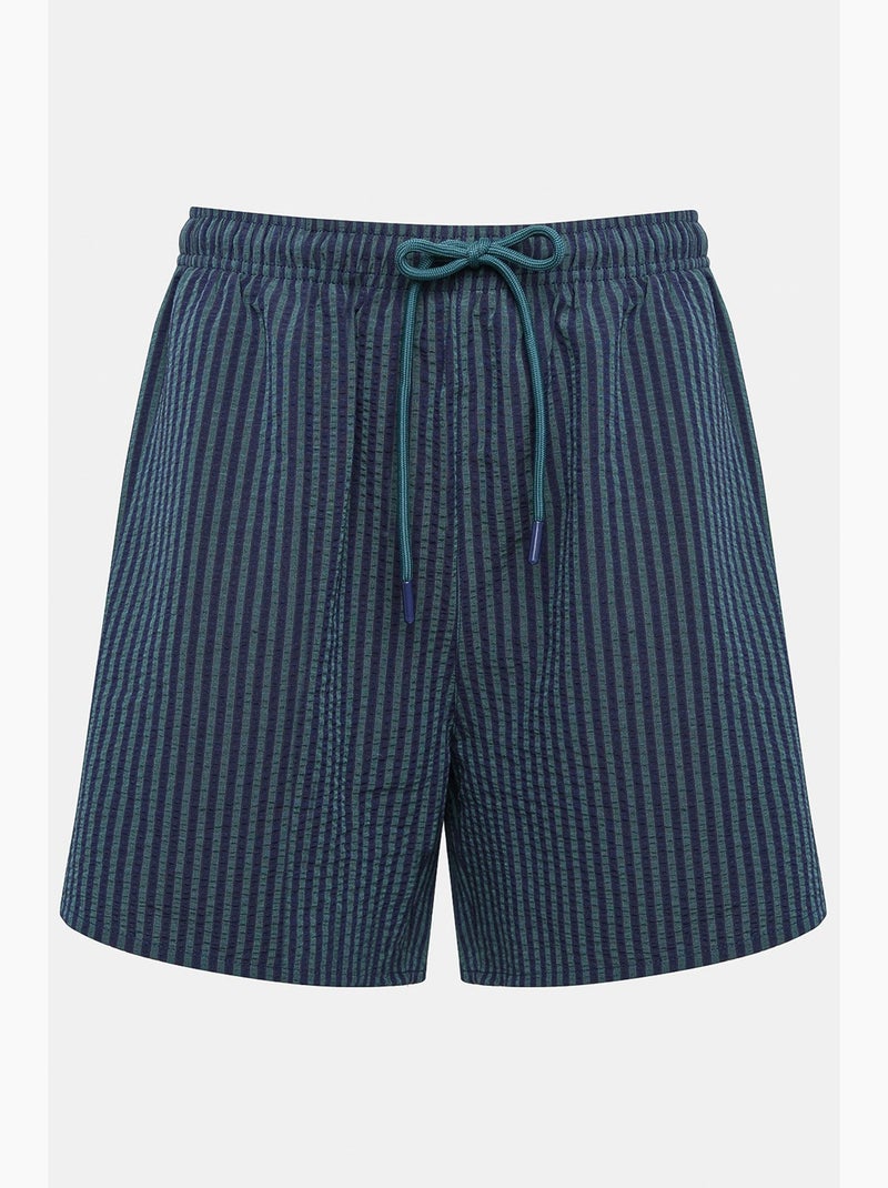 Short de bain homme rayé penti Bleu marine - Kiabi