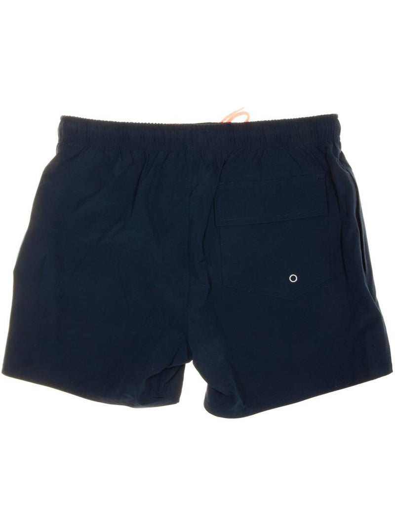 Short de bain Homme Sun project Bleu marine/Orange fluo - Kiabi