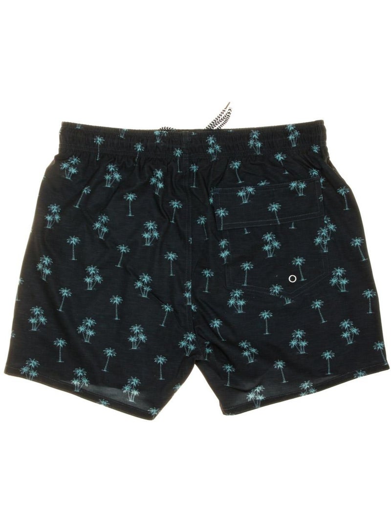 Short de bain Homme Sun project Noir Bleu ciel - Kiabi