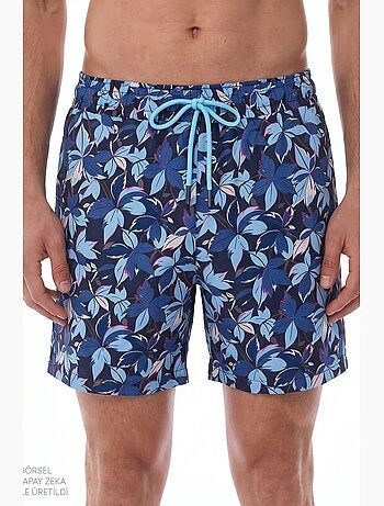 Short de bain homme surf view à motif feuilles penti