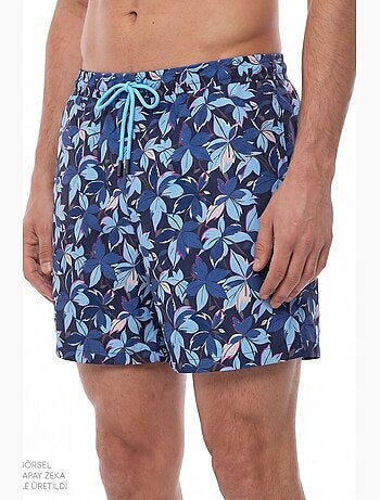 Short de bain homme surf view à motif feuilles penti