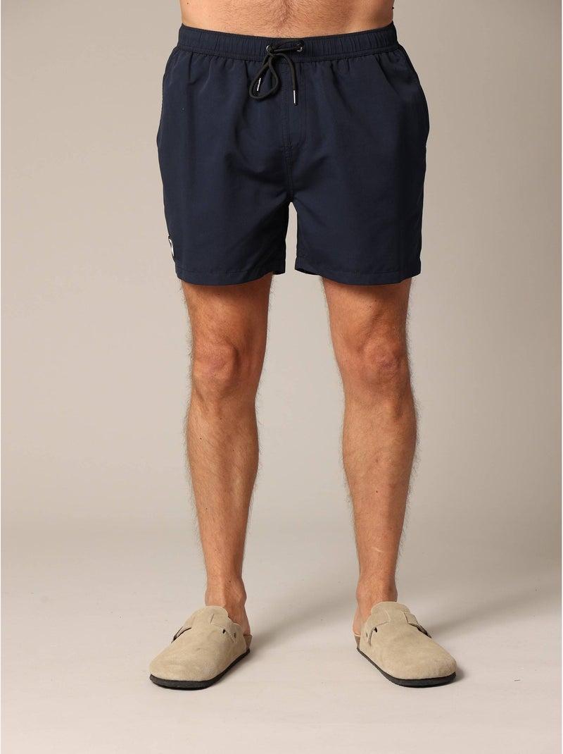 Short de bain homme uni 'Deeluxe' Bleu marine - Kiabi