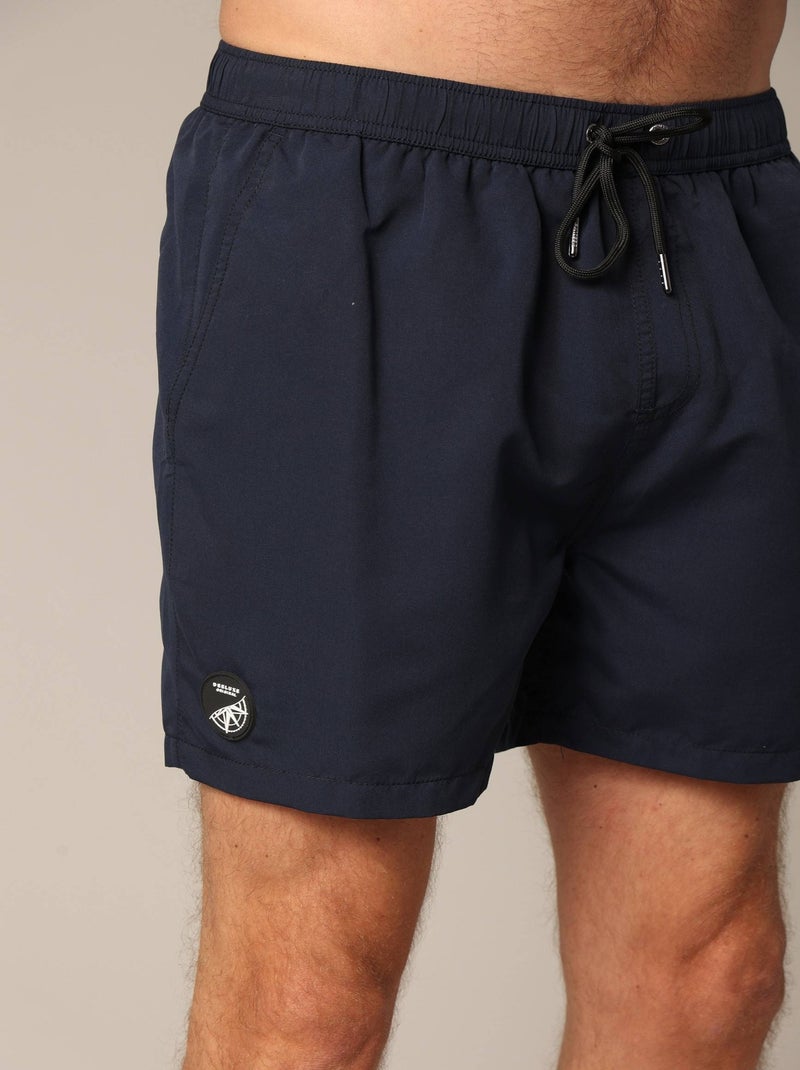 Short de bain homme uni 'Deeluxe' Bleu marine - Kiabi