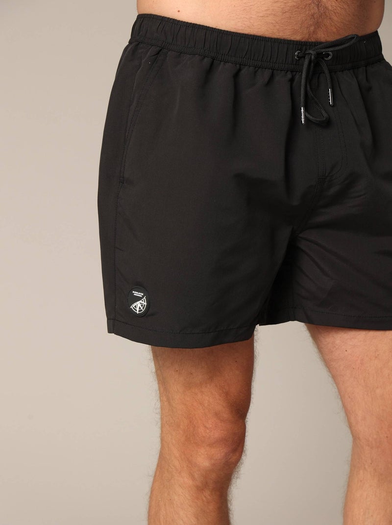 Short de bain homme uni 'Deeluxe' Noir - Kiabi