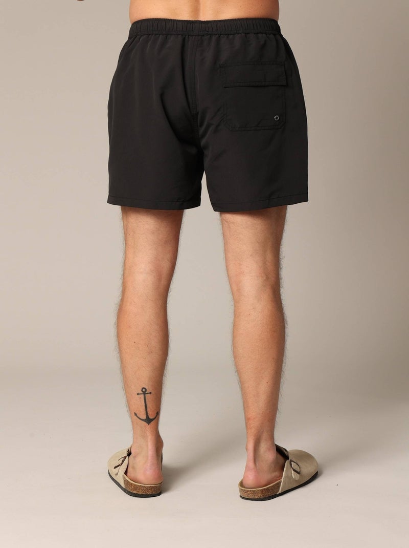 Short de bain homme uni 'Deeluxe' Noir - Kiabi