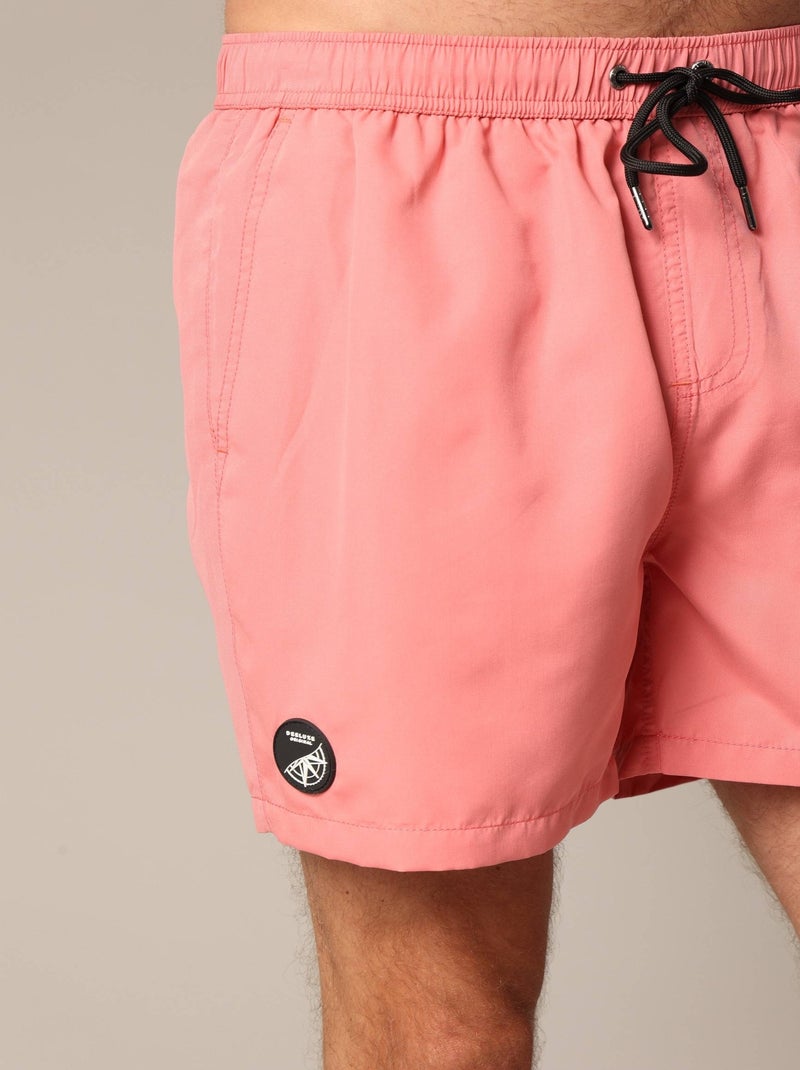 Short de bain homme uni 'Deeluxe' Rose parme - Kiabi
