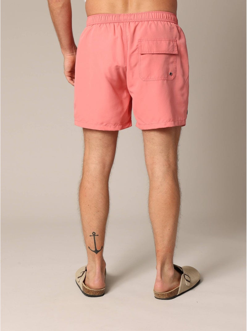 Short de bain homme uni 'Deeluxe' Rose parme - Kiabi