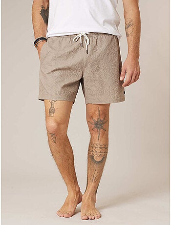 Short de bain homme uni texture gaufrée 'Deeluxe'