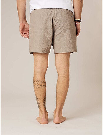Short de bain homme uni texture gaufrée 'Deeluxe'